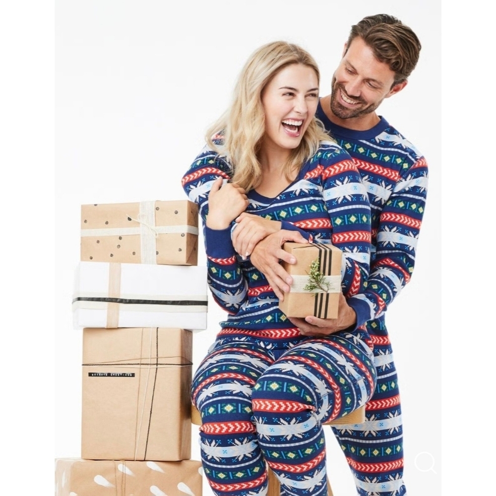 Hanna Andersson Holiday Pajama Set‎ Organic Cotton Snowflake Fairisle